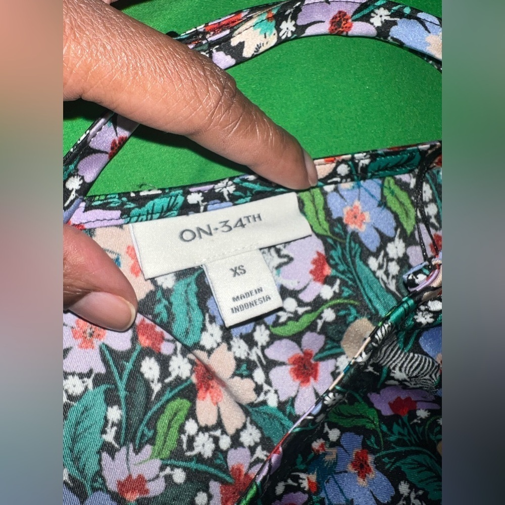 On 34th Floral Spaghetti Strap Dress size XS - Picture 3 of 5